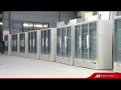 フレームなしの三重ガラスの防霧ガラスのドア付きの凍結器