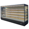Upright Open Front Refrigerator for Supermarket with Transparent Glass Endpanels for Meat