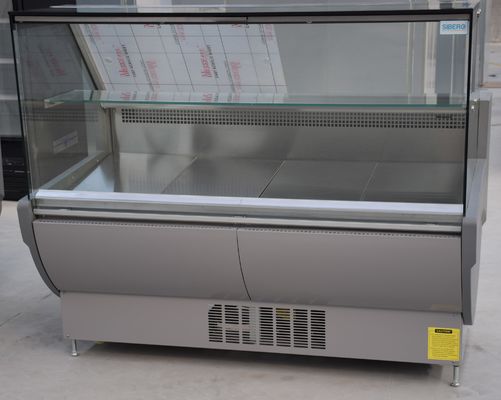 圧縮機のプラグが付いているまっすぐなガラス デリカテッセンの表示冷却装置