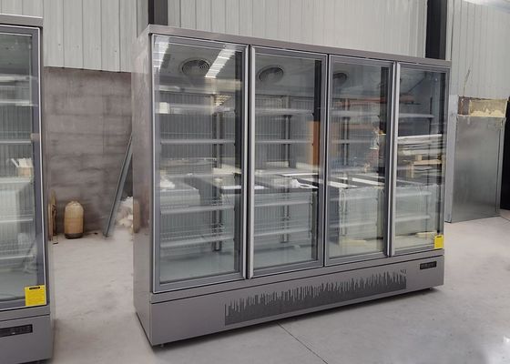 SECOPの圧縮機が付いている商業1700L直立したガラス ドアのクーラー