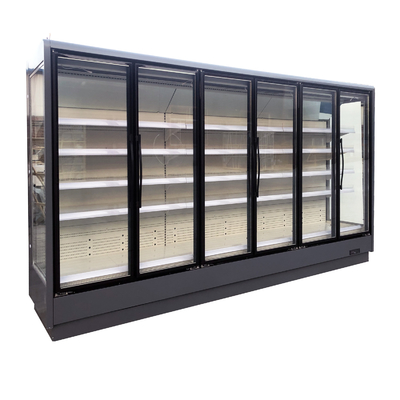 透明なガラスEndpanelsが付いている商業表示クーラーMultideck
