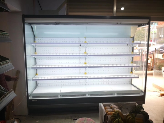 省エネの開いた乳製品のためのDanfossの拡張弁が付いているスーパーマーケットのための表示によって冷やされているキャビネット